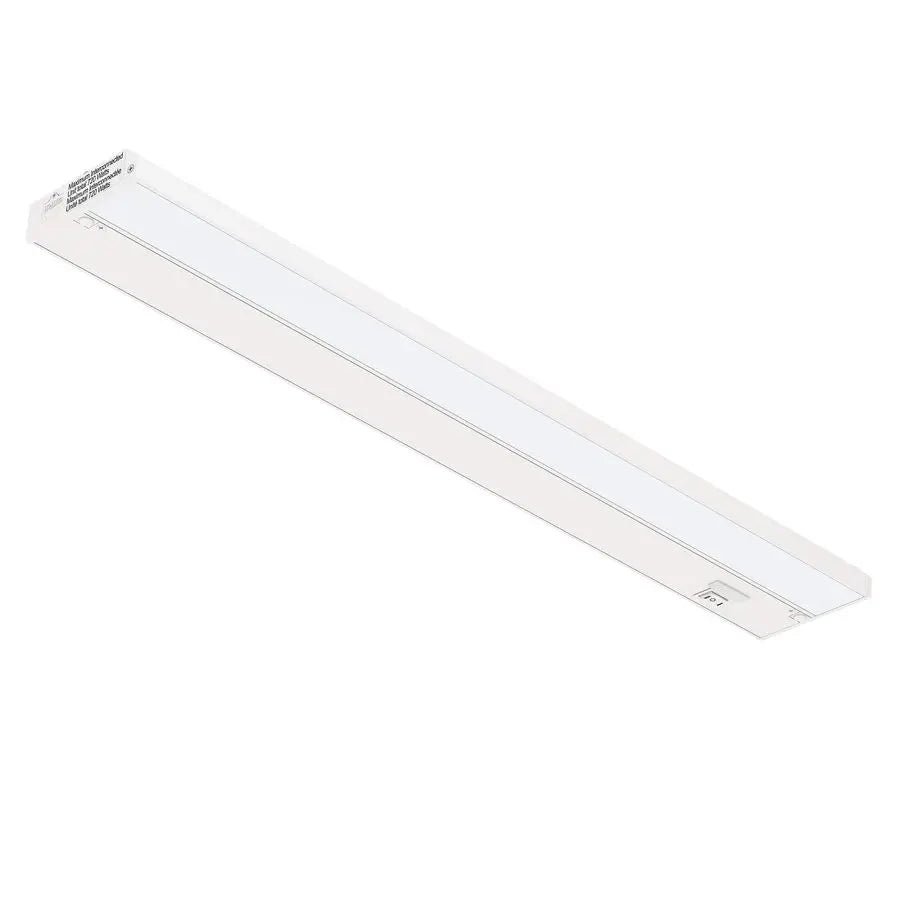 24inch 3 Color Levels LED Under Cabinet Lighting, Hardwired or Pluggedin, Selectable White 2700K 3000K 4000K, Dimmable, White Fi