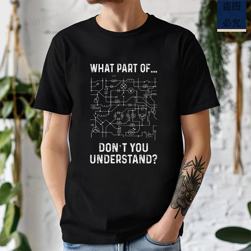 Electrical Engineer Engineering Sarcasm Engineer Funny Print Men's T-Shirt Graphic Tees for Men and Women Tops Tees Streetwear