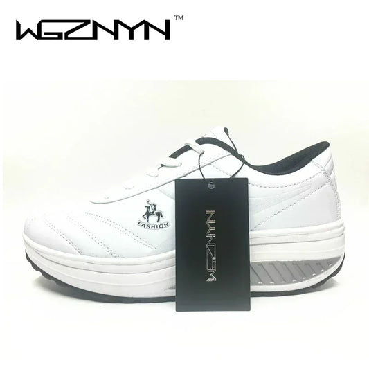 NEW Luxury Designer Slimming Swing Shoes Women Fashion Leather Casual Shoes Women Lady Spring Autumn Factory Top Quality heels