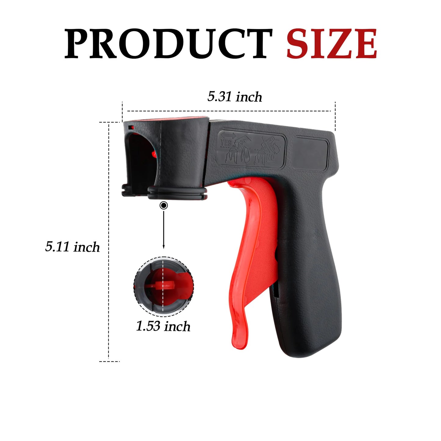1 Pcs Plastic Portable Spray Paint Handle, Universal Reusable Car Color Changing Film Pasting Self Spraying Hand Spray Gun