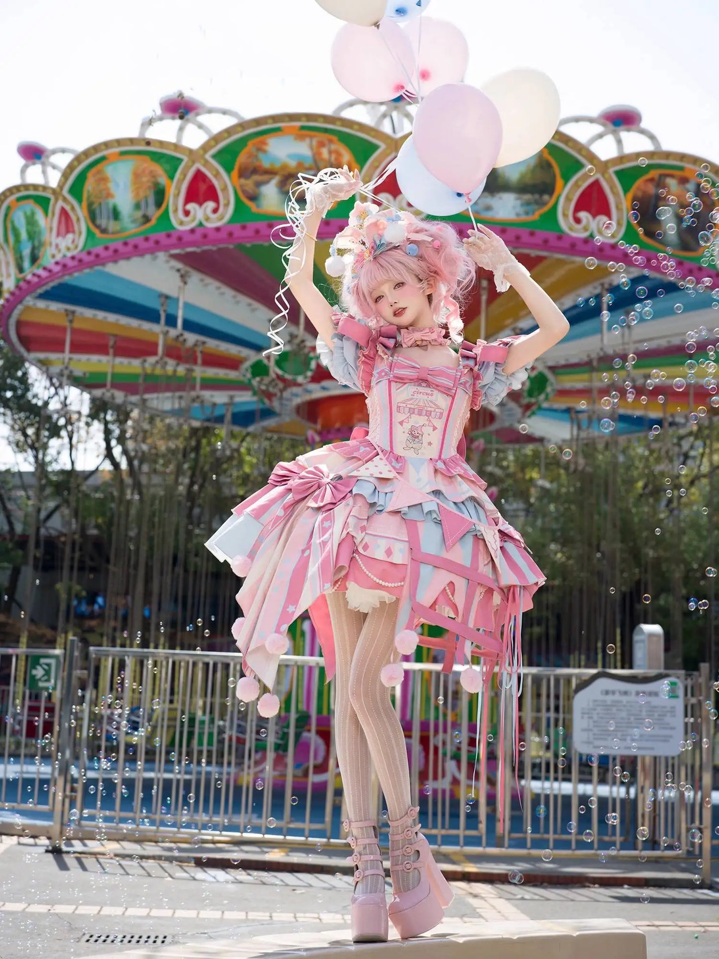 New Fiesta Carnival Halloween Cos Cosplay Circus Fairy Tale Opening Lolita Skirt LO Skirt