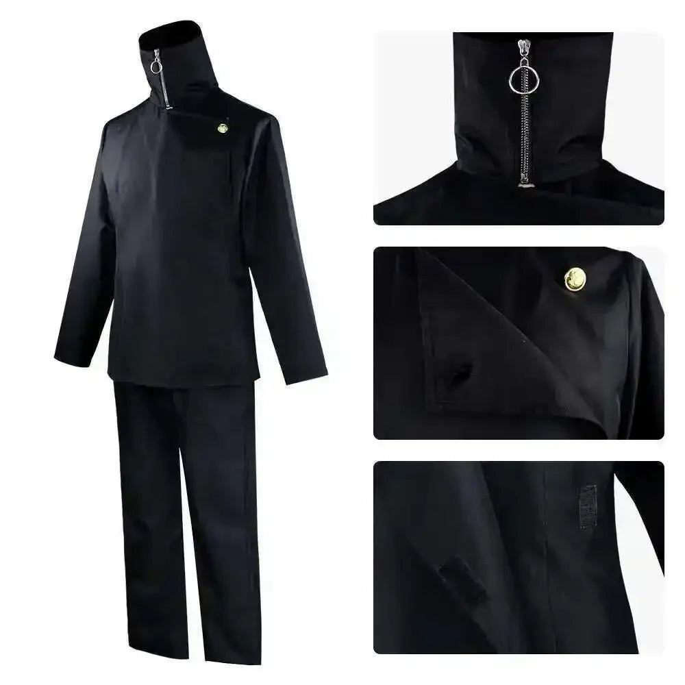 2026 New Anime School Top Kaisen Tatoo Pants Jujutsu Uniform Party Costume Inumaki Halloween Toge Wig Cosplay