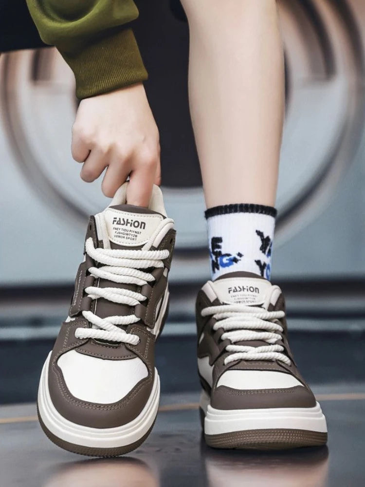 Sports Platform High Cut Boots for Men Spring Autumn Lace Up Man Shoes Comfortable Non Slip Hot Selling New Offer Footwear Sale