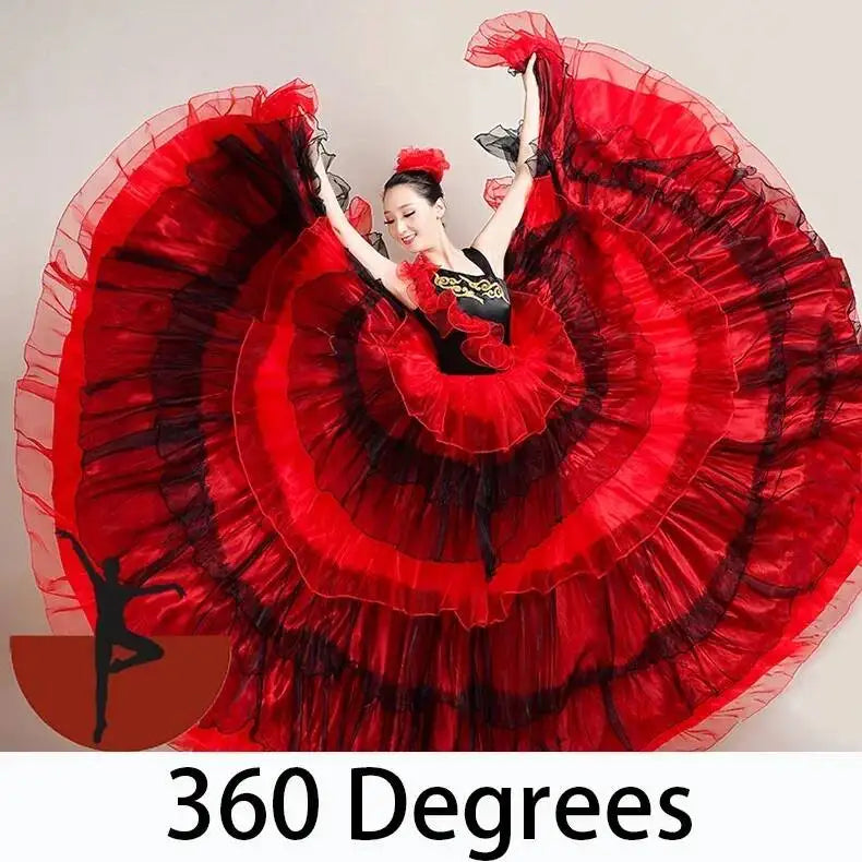 Bullfighting Dress For Women Big Swing Skirts Opening Dance Full-skirt Dress Spanish Stage Performance Costume Spanish Flamenco