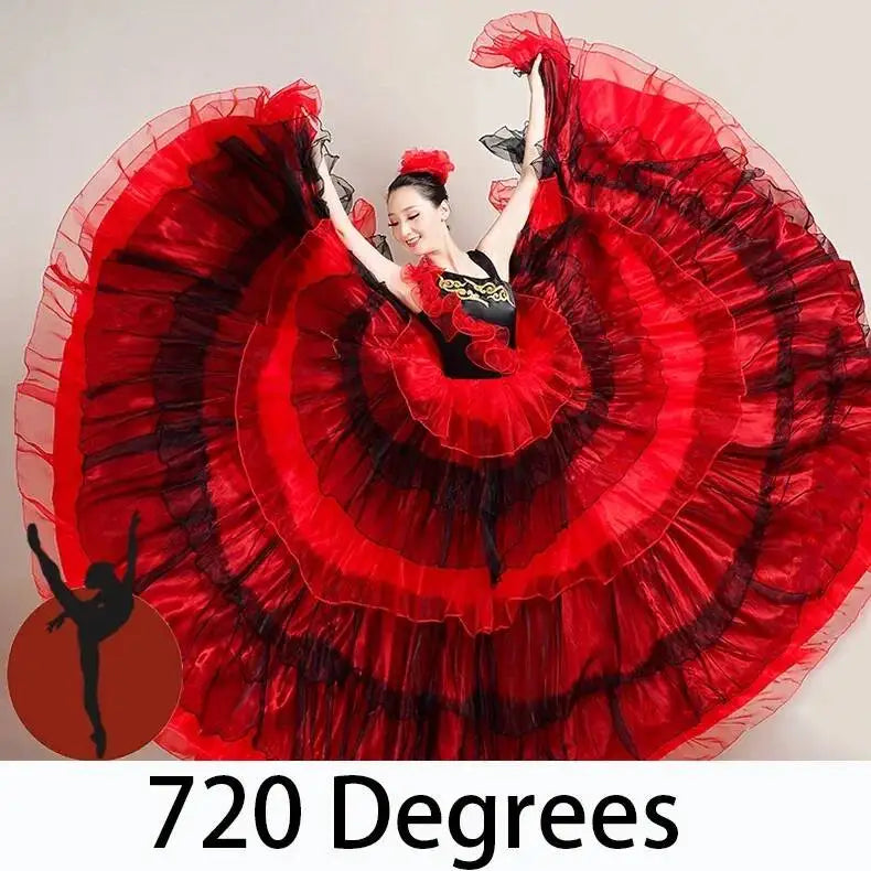 Bullfighting Dress For Women Big Swing Skirts Opening Dance Full-skirt Dress Spanish Stage Performance Costume Spanish Flamenco