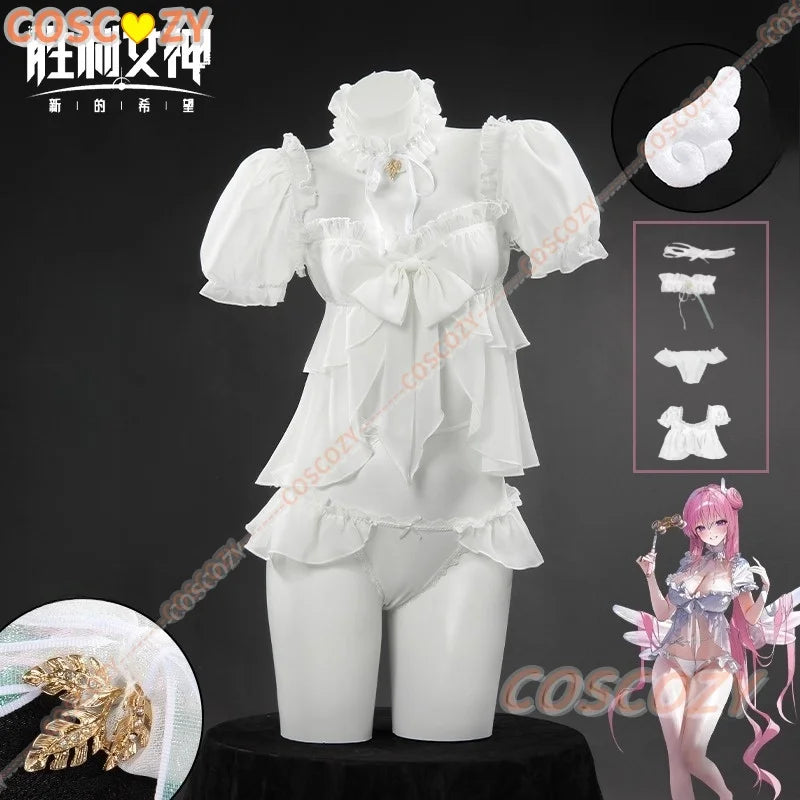 Game NIKKE：The Goddess of Victory Dorothy Cosplay Costume Summer White Swimsuit Shorts Wig Woman Sexy Carnival Bikini Suit
