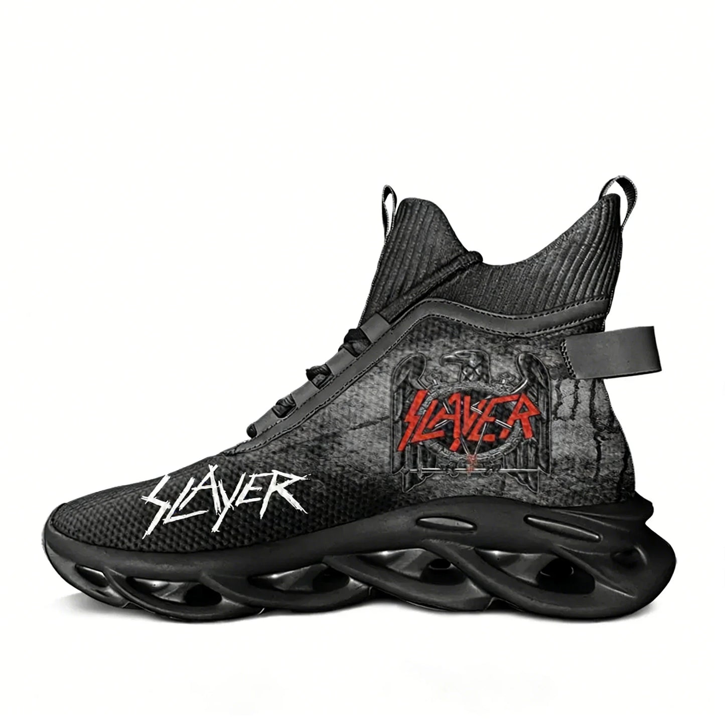 Slayer Heavy Metal Rock Band High Top Flats Sneakers Mens Womens Sports Hiking Travel Shoes Running Shoes Custom Shoes