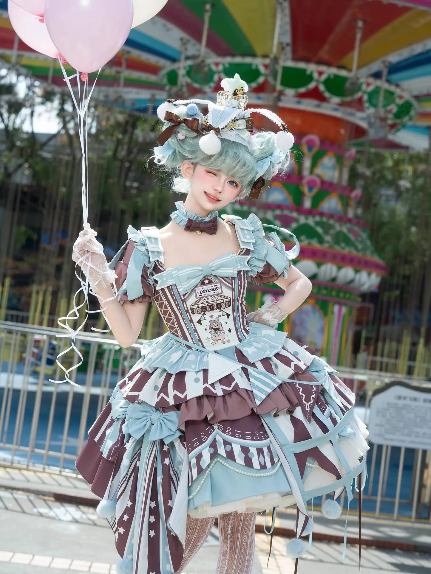 New Fiesta Carnival Halloween Cos Cosplay Circus Fairy Tale Opening Lolita Skirt LO Skirt