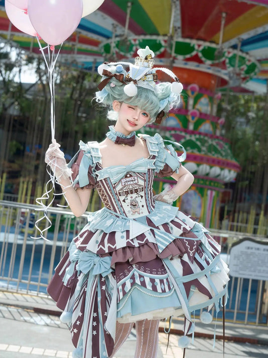New Fiesta Carnival Halloween Cos Cosplay Circus Fairy Tale Opening Lolita Skirt LO Skirt