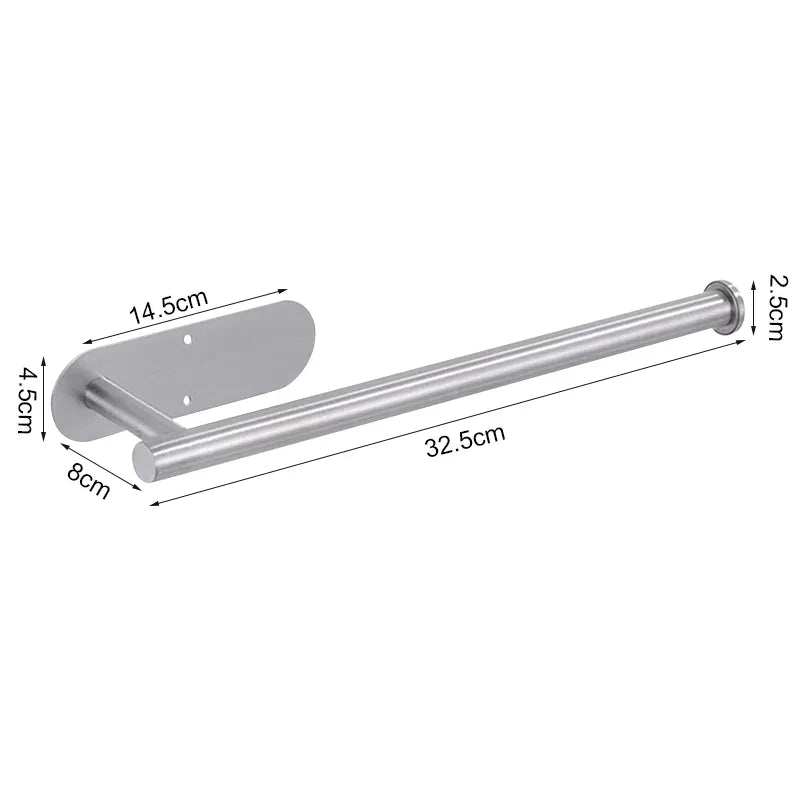 Wall Mounted Self Adhesive Paper Towel Holder Toilet Roll Rack Napkin Dispenser Kitchen Bathroom Accessories