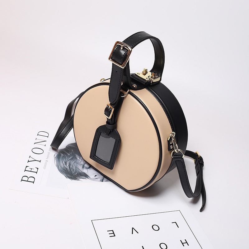 Vintage Inspired Leather Box Crossbody Bag