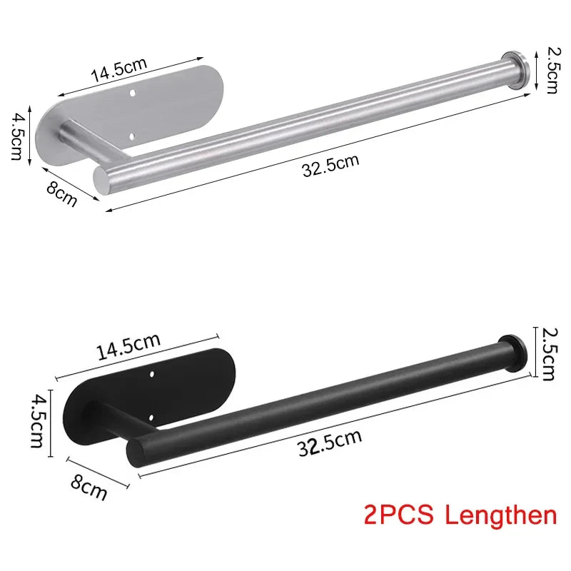 Wall Mounted Self Adhesive Paper Towel Holder Toilet Roll Rack Napkin Dispenser Kitchen Bathroom Accessories