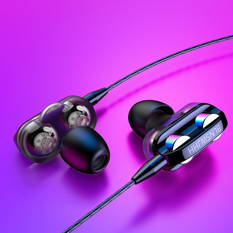 HiFi Wired Noise Reduction Stereo Headphones with Mic