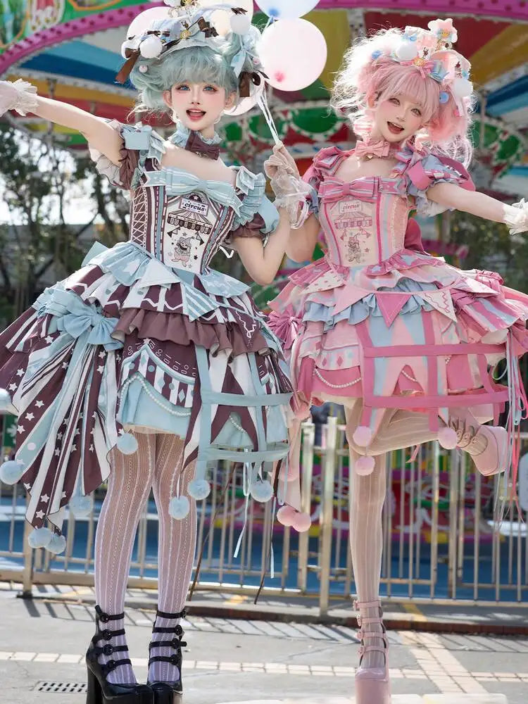 New Fiesta Carnival Halloween Cos Cosplay Circus Fairy Tale Opening Lolita Skirt LO Skirt