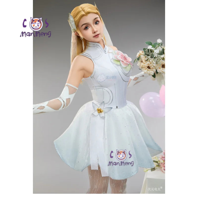 Invisible Woman Susan Storm Richards Cosplay Rivals Costume Halloween Party Women Fantasy Wedding Dress Gloves Socks Sexy Set