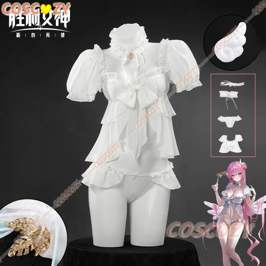 Game NIKKE：The Goddess of Victory Dorothy Cosplay Costume Summer White Swimsuit Shorts Wig Woman Sexy Carnival Bikini Suit