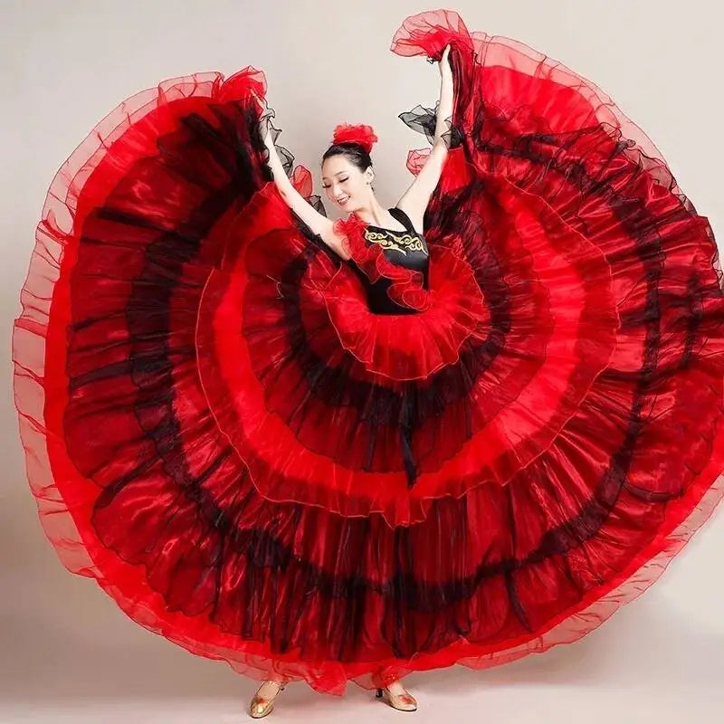 Bullfighting Dress For Women Big Swing Skirts Opening Dance Full-skirt Dress Spanish Stage Performance Costume Spanish Flamenco