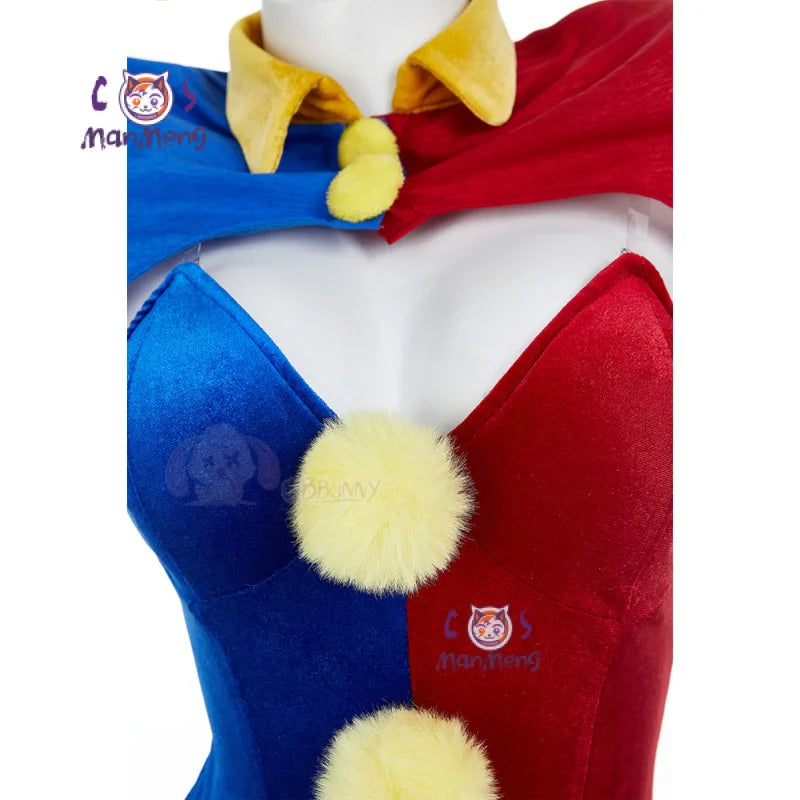 Anime Amazing joker Girl Digital Circus Pomni Cosplay Costume Game Circus jumpsuit hat socks coat Halloween men women outfit