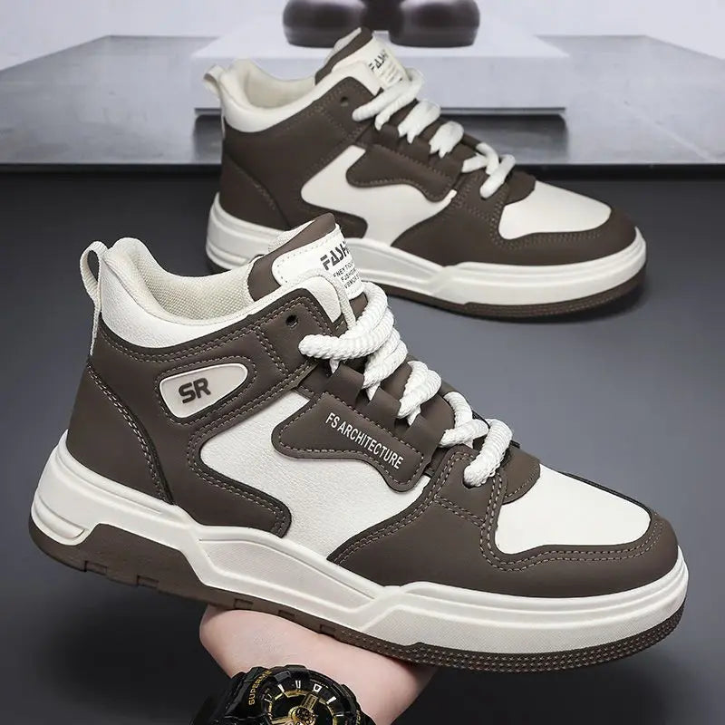 Sports Platform High Cut Boots for Men Spring Autumn Lace Up Man Shoes Comfortable Non Slip Hot Selling New Offer Footwear Sale