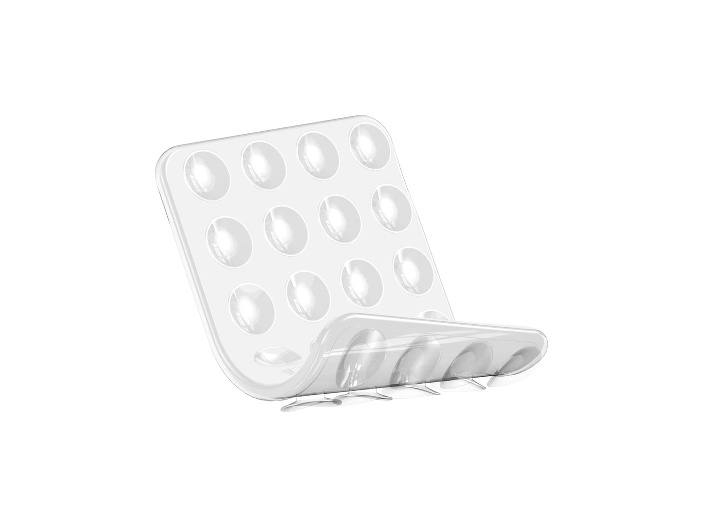 Techancy Suporte Ventosa TZ6302 Para Telemovel Tablet Silicona Ecologica 24 Ventosas Forte Fixacao Reutilizavel Duravel Lavavel Branco