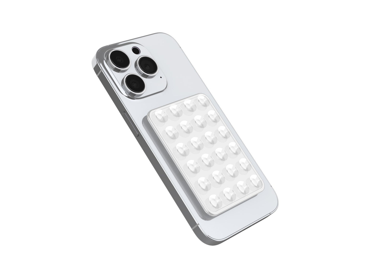 Techancy Suporte Ventosa TZ6302 Para Telemovel Tablet Silicona Ecologica 24 Ventosas Forte Fixacao Reutilizavel Duravel Lavavel Branco