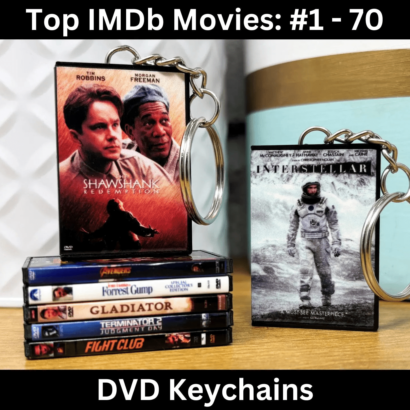 Top IMDb Movies (#1-70) Keychains